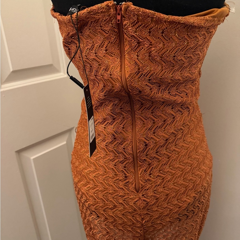 Fashion Nova Textured Orange Jumpsuit - Picture 5 of 5